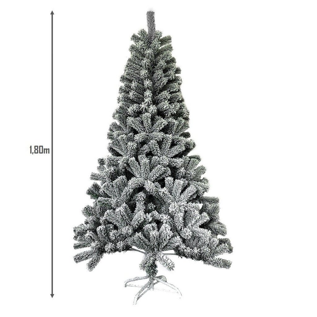 Árvore de Natal Alpina Nevada Pinheiro Luxo Cheio 1,80m 600 galhos - Magizi - 3