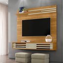 Ver imagem 2 de Painel Tv 55 Pol 136cm Bancada Suspensa para Sala Briven Cumaru/opala M20 - D’Rossi