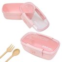Ver imagem 1 de Marmita Pote 650ml com Tampa Garfo e Colher para Freezer e Micro-Ondas Rosa Vipshop