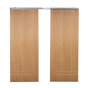 Ver imagem 1 de Porta Dupla de Correr P- Verniz Frisada F05 - 210x140