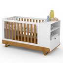 Ver imagem 2 de Berço Multifuncional Bkids Branco Freijó Eco Wood - Matic e Guarda Roupa Infantil Americano 4 Porta