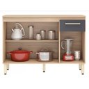 Ver imagem 3 de Cozinha Compacta Demóbile Dama com Balcão - Nicho para Micro-ondas 9 Portas 2 Gavetas / Avena Grafit
