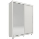 Ver imagem 3 de Guarda-Roupa Solteiro 2 Portas 1 Porta Espelhada com Pés Royale 100% MDF Branco