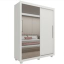 Ver imagem 6 de Guarda-Roupa Solteiro 2 Portas 1 Porta Espelhada com Pés Royale 100% MDF Branco
