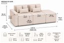 Ver imagem 6 de Sofá Palazzo Living Linho Bege Premium Chaise Integrado 2,10m