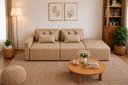 Ver imagem 1 de Sofá Palazzo Living Linho Bege Premium Chaise Integrado 2,10m