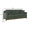 Ver imagem 3 de Sofá Living Vintage 3 Lugares 200cm em Linho Slim