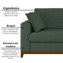 Ver imagem 4 de Sofá Living Vintage 3 Lugares 200cm em Linho Slim