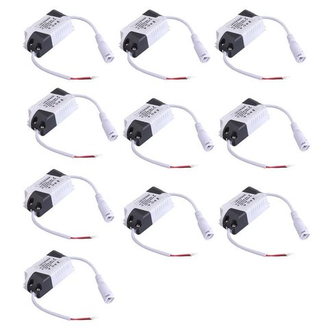 Kit 10x Driver Led Reator Fonte Painel Plafon Led 24w Bivolt Cor Branco