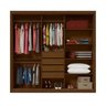 Guarda-roupa Casal 3 Portas 1 Porta Espelhada Royale 100% MDF - 3