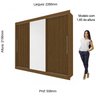 Guarda-roupa Casal 3 Portas 1 Porta Espelhada Royale 100% MDF - 6