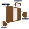 Guarda-roupa Casal 3 Portas 1 Porta Espelhada Royale 100% MDF - 10