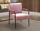 Ver imagem 3 de Kit Namoradeira + 2 Poltronas Jade Braços Metal Decoração Recepção Sala - Veludo Rosê