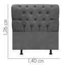 Ver imagem 3 de Cabeceira Estofada Cama Box Casal 140cm París Corino Cinza Escuro- Mabe Magazine