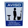 Placa de Sinalização Aviso Mantenha Banheiro Limpo Masculino - 1