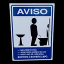 Ver imagem 2 de Placa de Sinalização Aviso Mantenha Banheiro Limpo Masculino