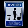 Placa de Sinalização Aviso Mantenha Banheiro Limpo Masculino - 2