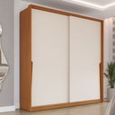 Ver imagem 1 de Guarda-roupa Casal Porto 2 Portas 2 Gavetas Freijó/creme - Politorno