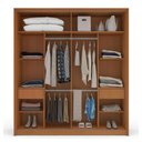 Ver imagem 3 de Guarda-roupa Casal Porto 2 Portas 2 Gavetas Freijó/creme - Politorno