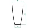Ver imagem 5 de Vaso Planta 90x45 Moderno Trapézio Polietileno - MARROM CHOCOLATE 020