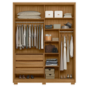 Ver imagem 2 de Guarda Roupa Casal 2 Portas com Espelho Ripado 3 Gavetas Colorado Branco Cod: 683.004
