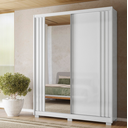 Ver imagem 1 de Guarda Roupa Casal 2 Portas com Espelho Ripado 3 Gavetas Colorado Branco Cod: 683.004