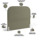 Ver imagem 4 de Cabeceira Cama Box Queen 160cm Orgânica Lanna W01 Bouclê Oliva - Lyam Decor