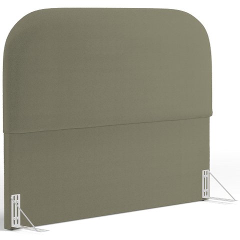 Cabeceira Cama Box Queen 160cm Orgânica Lanna W01 Bouclê Oliva - Lyam Decor