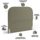Ver imagem 4 de Cabeceira Cama Box Queen 160cm Orgânica Lanna W01 Bouclê Oliva - Lyam Decor