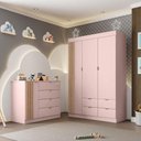 Ver imagem 3 de Cômoda e Guarda Roupa Infantil Ayla Rose - Phoenix Baby