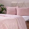 Coberdrom Duetto Plush Casal Malha 100% Algodão 200x220cm Rosa Pó - 2