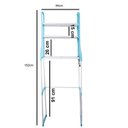 Ver imagem 4 de Estante Rack Desmontavel 3 Prateleiras Portatil para Banheiro Lavanderia Vaso Sanitario Toalhas
