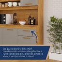 Ver imagem 6 de Cozinha Compacta 6 Portas 1 Gaveta Nápoles Marrom/Cinamomo/Cinza Acetinado