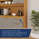 Ver imagem 6 de Cozinha Compacta 6 Portas 1 Gaveta Nápoles Marrom/Cinamomo/Cinza Acetinado