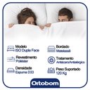 Ver imagem 4 de Cama Baú Casal Sintético + Colchão Casal Ortobom Iso Dupla Face 60X138X188 Cor:Branco