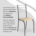 Ver imagem 7 de Conjunto Sala de Jantar Mesa Quadrada 75x75cm Tampo Ardósia Indiana 4 Cadeiras Rio Prata/Creme/Mart
