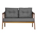 Ver imagem 1 de Namoradeira Vitoria Base Reforçada Luxo Corino Cinza