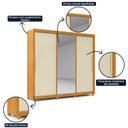 Ver imagem 7 de Guarda-Roupa Casal 3 Portas 1 Porta Espelhada com Pés Royale 100% MDF Marrom/Marrome/Off White