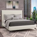 Ver imagem 1 de Cama Japonesa com Cabeceira Almeriaharu Queen Facto Off White - Sallar Home