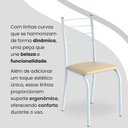 Ver imagem 7 de Conjunto Sala de Jantar Mesa Quadrada 75x75cm Tampo Ardósia Indiana 4 Cadeiras Rio Branco/Creme