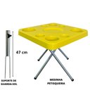 Ver imagem 4 de Mesa Praia Petisqueira 44 Cm e Sup. Guarda-sol Chão Cores