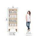 Ver imagem 3 de Cristaleira 2 Portas de Vidro 3 Prateleiras 1 Gaveta Tifany Espresso Móveis