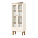 Ver imagem 2 de Cristaleira 2 Portas de Vidro 3 Prateleiras 1 Gaveta Tifany Espresso Móveis