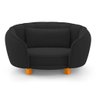 Mini Cama Poltrona Pet Lary Baby para Cachorro Veludo Preto - Abmaza - 1