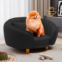 Ver imagem 2 de Mini Cama Poltrona Pet Lary Baby para Cachorro Veludo Preto - Abmaza