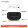 Mini Cama Poltrona Pet Lary Baby para Cachorro Veludo Preto - Abmaza - 3