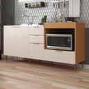 Ver imagem 5 de Cozinha Modulada 6 Portas e 2 Gavetas Alice Yescasa Laranja/Angelin Preiun/Off White