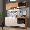 Ver imagem 1 de Cozinha Modulada 6 Portas e 2 Gavetas Alice Yescasa Laranja/Angelin Preiun/Off White