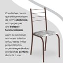 Ver imagem 7 de Conjunto Sala de Jantar Mesa Quadrada 70x70cm Tampo Granito Topázio 4 Cadeiras Rio Marrom/Paraopeba