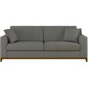 Ver imagem 2 de Sofá Living Vintage 3 Lugares Linho Cinza Slim 200cm